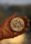 Antique Brass Pocket Sundial Compass Engraved Maritime Gift For Men   Women