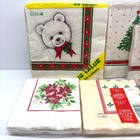 Lot Of 6 Packs Vintage Holiday Christmas Paper Dinner   Beverage Napkins New Os