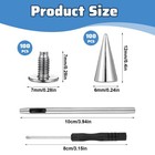 Spikes For Clothes 100 Sets Studs And Kit 12mm Metal Silver