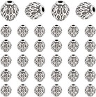 200pcs 6mm Round Antique Silver Tibetan Alloy Spacer Beads For Jewelry Making