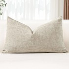 Chenille Throw Pillow Covers 12x20 Inch Soft Farmhouse Beige Decorative Pillo   