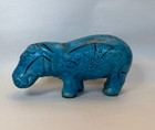 Vintage Turquoise Hippopotamus - Similar To William - Circa 1960 s By Smc