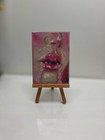 Original Aceo Lips Portrait Mini Pastel Painting Ooak Pearls Mini Art Card 