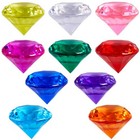 10pcs 10 Colors Colorful Plastic Diamonds Large Diamonds Gems Big 40mm Faceted 