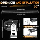 For Polaris Ranger 570 900 Xp 1000 Curved 50  Led Light Bar 3   Pods  brackets 