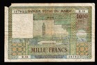 Morocco Morocco Billet 1000 Francs  1952       2 Scan   54 