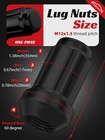 M12x1 5 Black Spline Lug Nuts 20pcs With Key For Honda Chevy Acura Wheels
