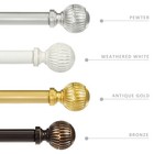 5 8 In Adjustable Double Splicing Drapery Curtain Rods W  Volle Finials 28 -120 