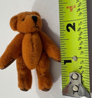 Vintage Miniature Handmade Plush Rust Teddy Bear 2 5   