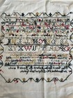 Embroidery Sampler Finished Homespun Linen Mary Sears Scarlet Letter