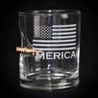 Original Benshot Rocks  merica Glass W real Bullet Wedding Military Gift   4 Pk