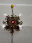 Exotic X-mas Ornament  From The 30   s One Of A Kind  Gold And Ruby Accents