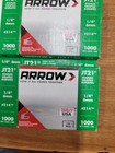 Arrow Staples Jt21  1 4   4-1000pks  Total Of 4000 Staples 