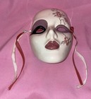 Mardi Gras Mask Ceramic Vintage Signed Face Wall New Orleans T f   F q f  1984