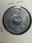 1876 Seated Quarter Engraved Love Token Rosette