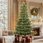 7 5ft Pre-lit Aspen Fir Artificial Christmas Tree W 1319 Mixed Branch Tips