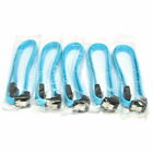 5-pack 18    Sata Iii Cables Straight To Right Angle Ssd Hdd Hard Drive Blue