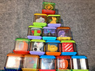 Fisher Price Peek A Boo Blocks Lot Of 21 Sensory Blocks-animals   More