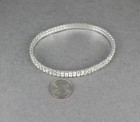 Silver Anklet Crystals Stretch Ankle Bracelet 8 25  Stretchy Crystal Beads Bead