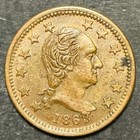Unc 1863 F-110 442 Cwt New York   George Washington Civil War Token La36