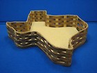 Large Texas Shaped Wicker Basket State Dallas Houston Gift Galveston City Austin