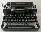 1933 Remington Rand Model 1 Portable Typewriter   Serviced   New Ribbon   Case