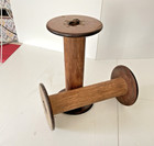  1  Antique Industrial Wooden Textile Thread Sewing Spool Wood 7    Tall Brown