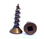 Flat Head  6 X 5 8  Wood Hinge Furniture Bulk Screws Square Drive Antique Bronze