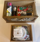 Miniature Decorative Singer Sewing Machine Box Loaded With Notions   