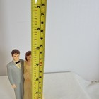 Vintage Bride Groom Wedding Cake Topper Figurine - Hard Plastic - 1980   5   