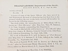 1864 General Orders  139 Hilton Head  Signed 1st Lieut  21st U s  Colored Troops