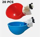 Automatic Water Cups Poultry Drinker Waterer Chicken Ducks Quail Drinking 20pcs