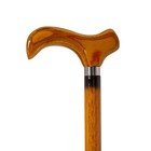 Ergonomic Bamboo Style Walking Cane With Derby Handle - 36 Inch