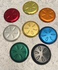 Colorcraft  Aluminum Coasters 8 Colors Euc Vintage 