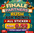 Mogo Stickers Go  partners   Gold 1-6     For Monopoly Go    super Fast Delivery