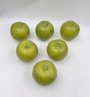 6 Fake Artificial Apples Pottery Barn Realistic Plastic Decorative Fruit Green