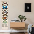 Vintage Butterfly Vertical Tapestry Wall Hanging Long Narrow Wall Art Fabric    