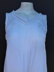 Vtg Victoria Era Nightgown Long White Cotton Romantic W Lace Trim Cottage Size S