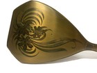Vintage Victorian Ornate Bronze Brass Vanity Hand Held Mirror Flowers Bathroom