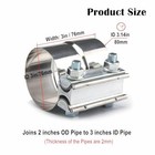 3 Inch Exhaust Clamps  3  Lap Joint Band Clamp Stainless 3 Inches Od To Id