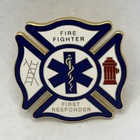 First Responder Firefighter Fire Department Enamel Lapel Hat Pin