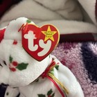 Ty Beanie Baby 1998 Holiday Teddy Bear Christmas Holly Jingle Bell Hat Nwt