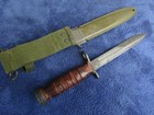 Rare Maker Vintage Original Us Ww2 Knife Bayonet And Sheath Made By Utica