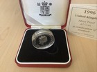 1996 Uk Silver Proof Piedfort   2 Two Pound Coin Celebration Of Football  49621 