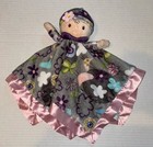 Douglas Baby Purple Flowers Pink Satin Baby Girl Security Blanket Lovey D5