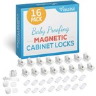 16 Pack Child Safety Magnetic Cabinet Locks - Children Proof Cupboard Baby Lo   
