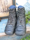 Early Antique High Top Black Leather Child s Shoes