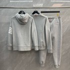 Thom Browne Classic Four-bar Long-sleeved Crew Neck Sweater Zip Hooded Trousers