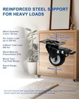 2 Inch Heavy Duty Caster Wheels Set Of 4 Locking Pu Casters With Brake