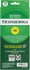 Ticonderoga Black No 2 Pencils Pack Of 12 Premium Smooth Graphite Eraser
